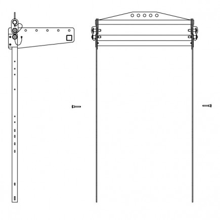 KV2 Audio Double Flybar Rama do podwieszenia dwóch modułów ES